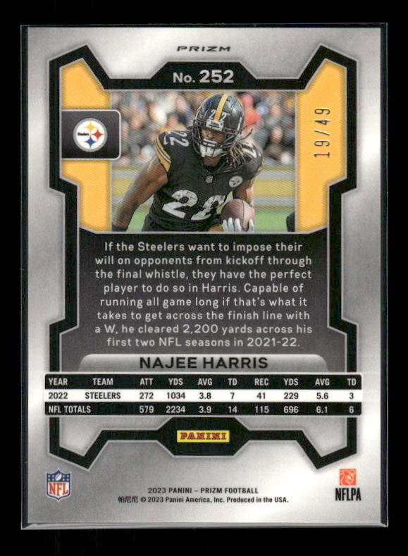 Najee Harris - 2023 Prizm Football - Purple Power /49