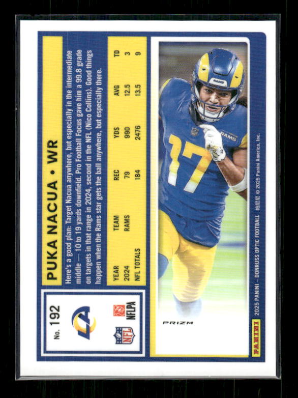 Puka Nacua - 2025 Optic Football - Stars