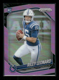 Riley Leonard - 2025 Prizm Football - Pink Prizm - Rookie