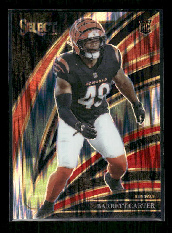 Barrett Carter - 2025 Select Football - Club Black & Red Shock - Rookie