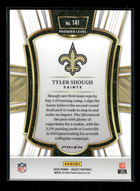 Tyler Shough - 2025 Select Football - Premier Pink Shock - Rookie