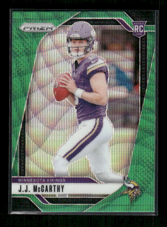 J.J. McCarthy - 2024 Prizm Football - Green Wave - Rookie