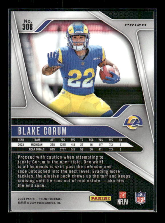 Blake Corum - 2024 Panini Prizm - Silver Prizm - Rookie