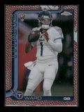 Cam Ward - 2025 Topps Chrome Football - Football Leather Refractor - Rookie