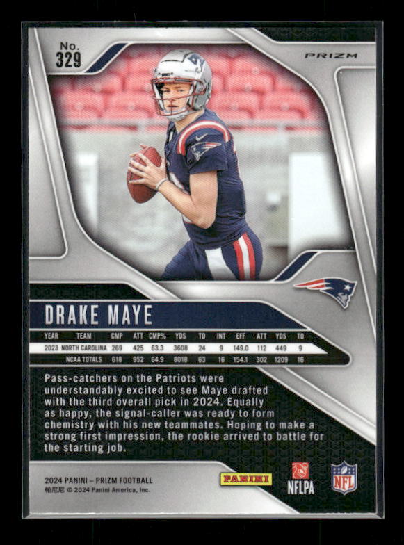 Drake Maye - 2024 Prizm Football - Pink Wave - Rookie
