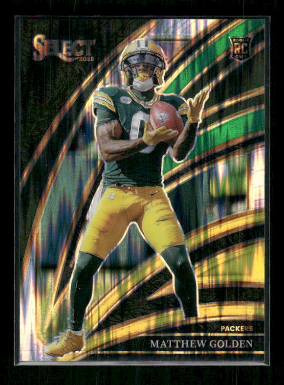 Matthew Golden - 2025 Select Football - Club Level Green & Yellow Shock - Rookie