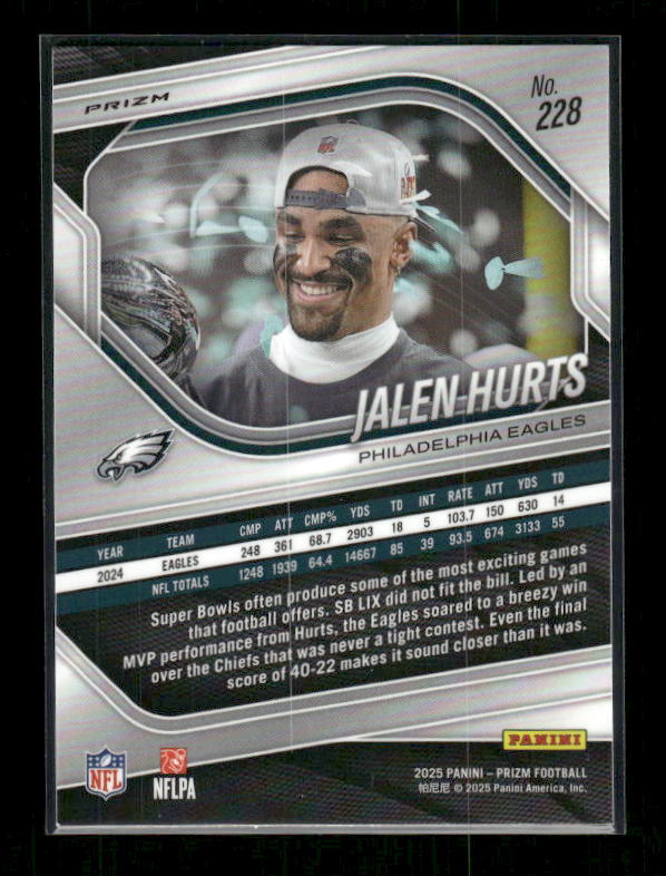 Jalen Hurts - 2025 Prizm Football - Lazer Prizm