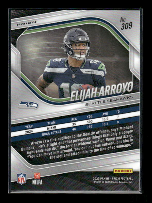 Elijah Arroyo - 2025 Prizm Football - White Disco - Rookie