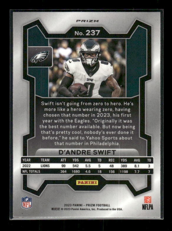 D'Andre Swift - 2023 Prizm Football - Retail Red Prizm SSP