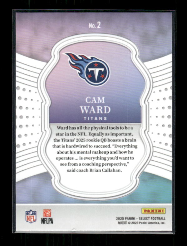 Cam Ward - 2025 Select Football - Select Certified - Rookie