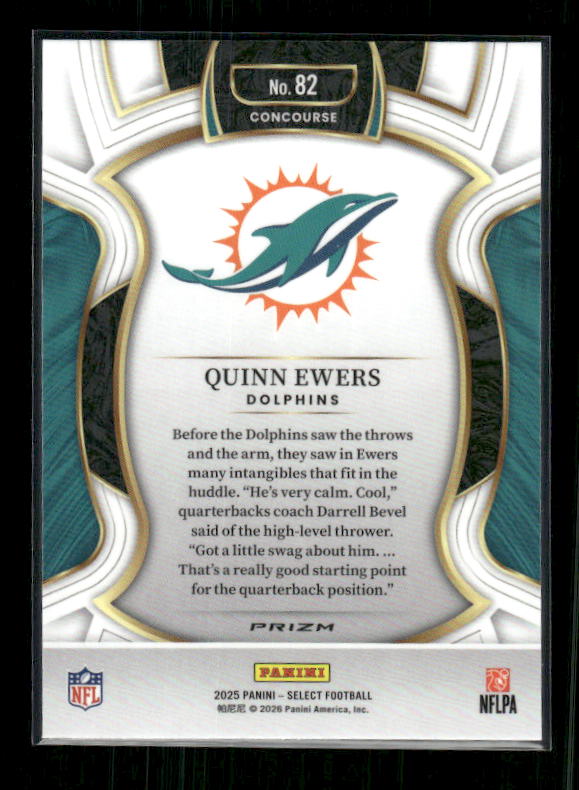 Quinn Ewers - 2025 Select Football - Silver Prizm - Rookie