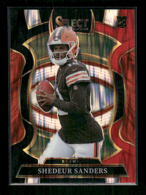 Shedeur Sanders - 2025 Select Football - Black & Red Shock - Rookie