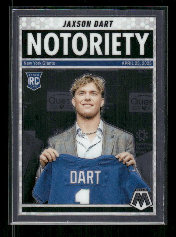 Jaxson Dart - 2025 Mosaic Football - Notoriety - Rookie
