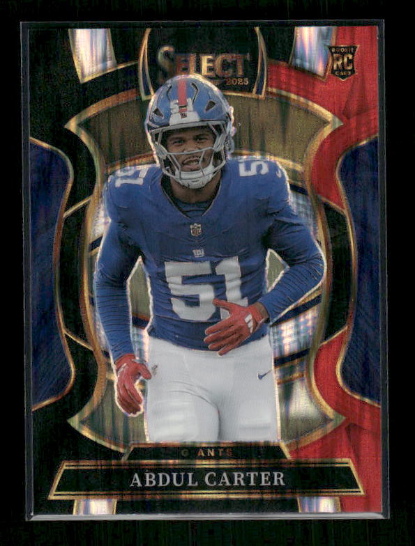 Abdul Carter - 2025 Select Football - Black & Red Shock - Rookie