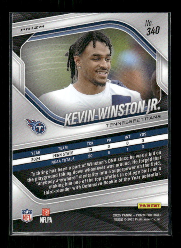 Kevin Winston Jr. - 2025 Prizm Football - White Disco - Rookie