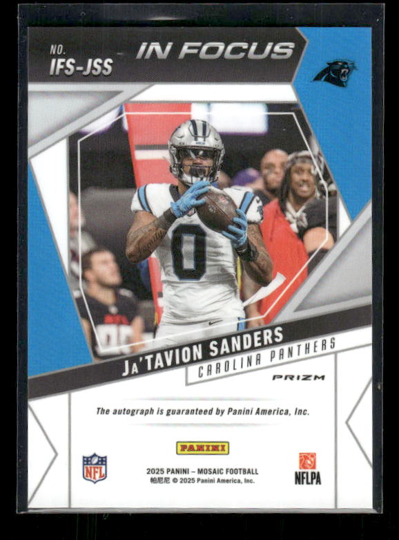 Ja'Tavion Sanders - 2025 Mosaic Football - In Focus Auto
