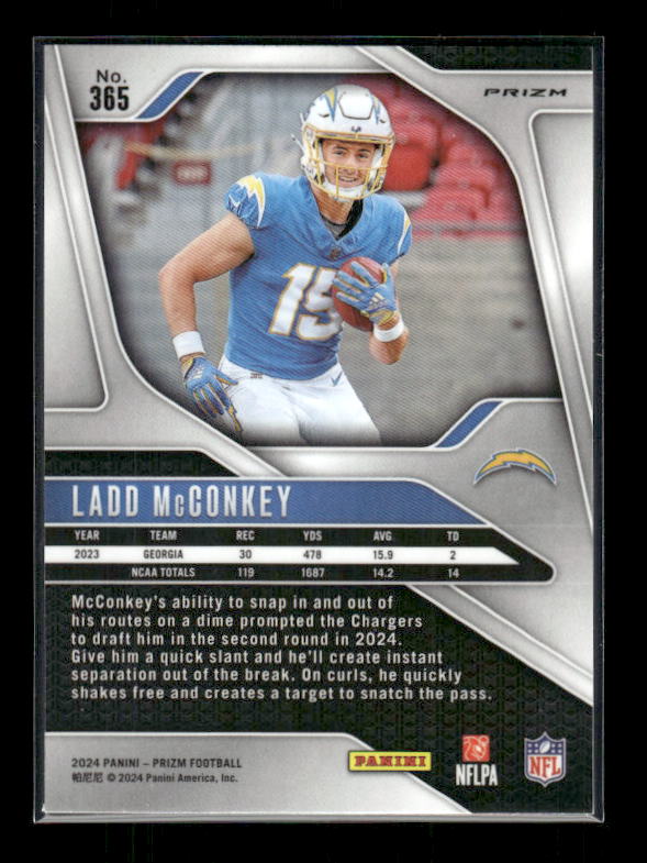 Ladd McConkey - 2024 Prizm Football - Green Wave - Rookie