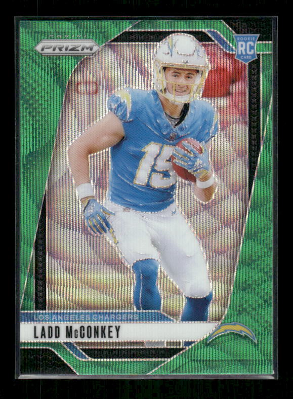 Ladd McConkey - 2024 Prizm Football - Green Wave - Rookie