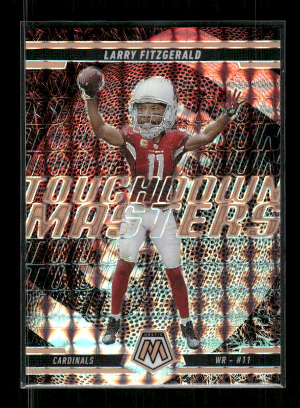 Larry Fitzgerald - 2025 Mosaic Football - Orange Fluorescent Touchdown Masters