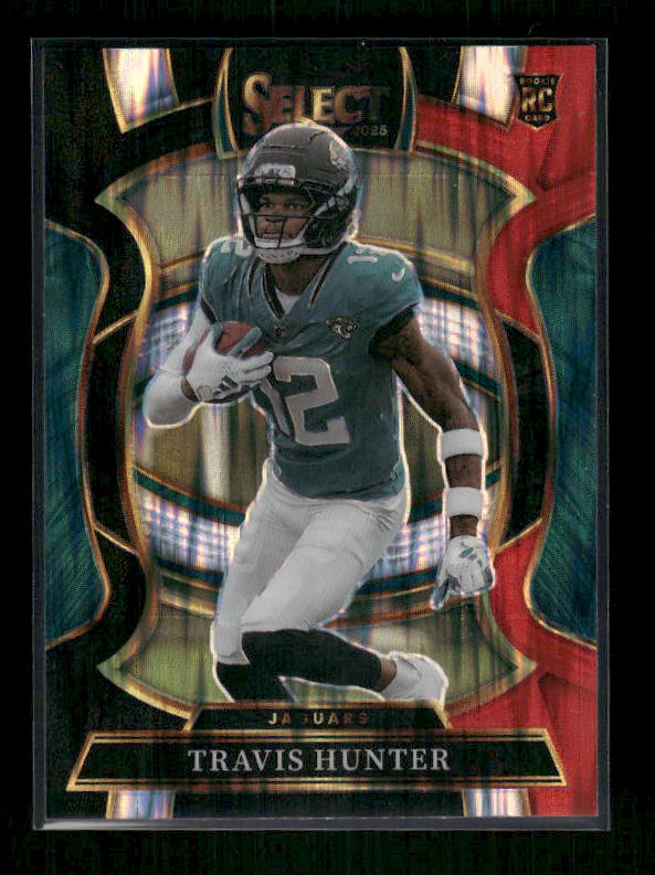 Travis Hunter - 2025 Select Football - Black & Red Shock - Rookie