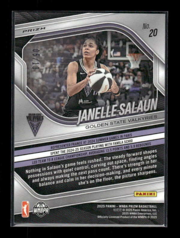 Janelle Salaun - 2025 Prizm WNBA - Gold Ice /10 - Rookie