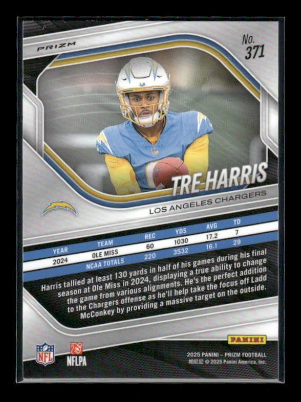Tre Harris - 2025 Prizm Football - White Disco - Rookie