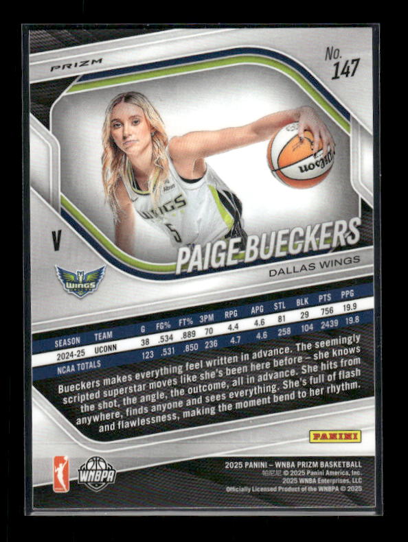 Paige Bueckers - 2025 Prizm WNBA - Orange Ice - Rookie Variation