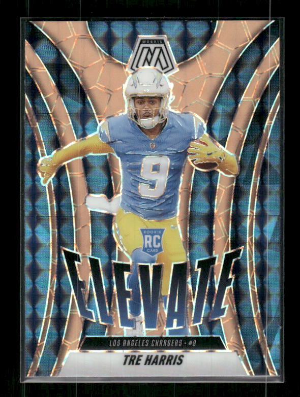 Tre Harris - 2025 Mosaic Football - Orange Fluorescent Elevate - Rookie