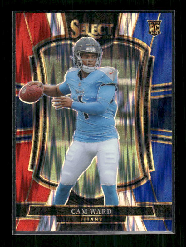 Cam Ward - 2025 Select Football - Premier Red & Blue Shock - Rookie