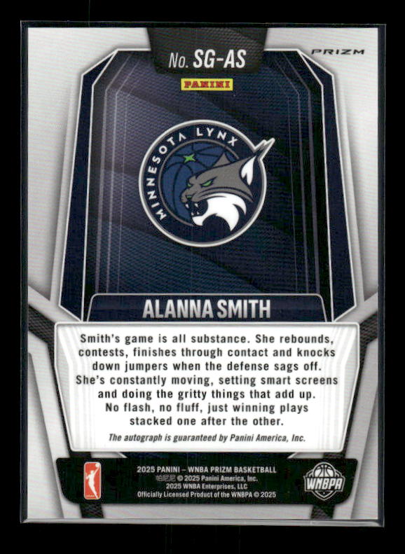Alanna Smith - 2025 Prizm WNBA - Green Signatures Auto