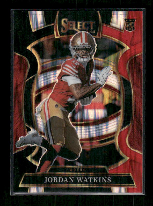 Jordan Watkins - 2025 Select Football - Black & Red Shock - Rookie