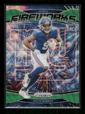 Malik Nabers - 2024 Panini Prizm - Green Wave Fireworks - Rookie