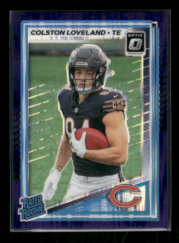 Colston Loveland - 2025 Donruss Optic Football - Purple Shock - Rated Rookie