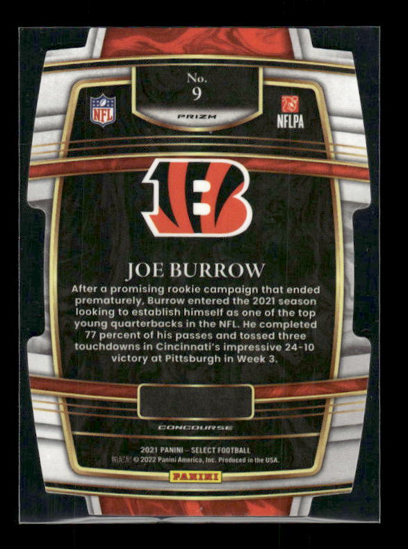 Joe Burrow - 2021 Select Football - Silver Die Cut