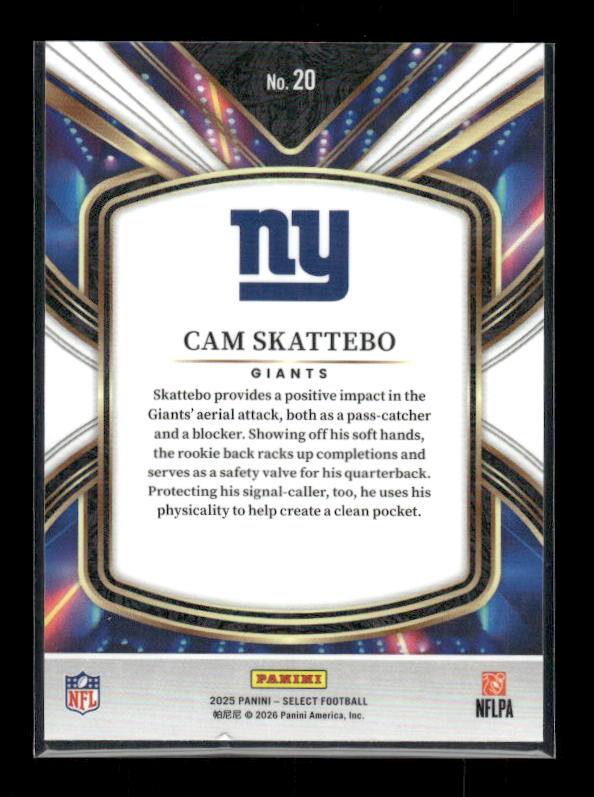 Cam Skattebo - 2025 Select Football - Future - Rookie