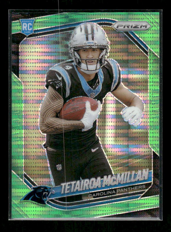 Tetairoa McMillan - 2025 Prizm Football - Neon Green Pulsar - Rookie