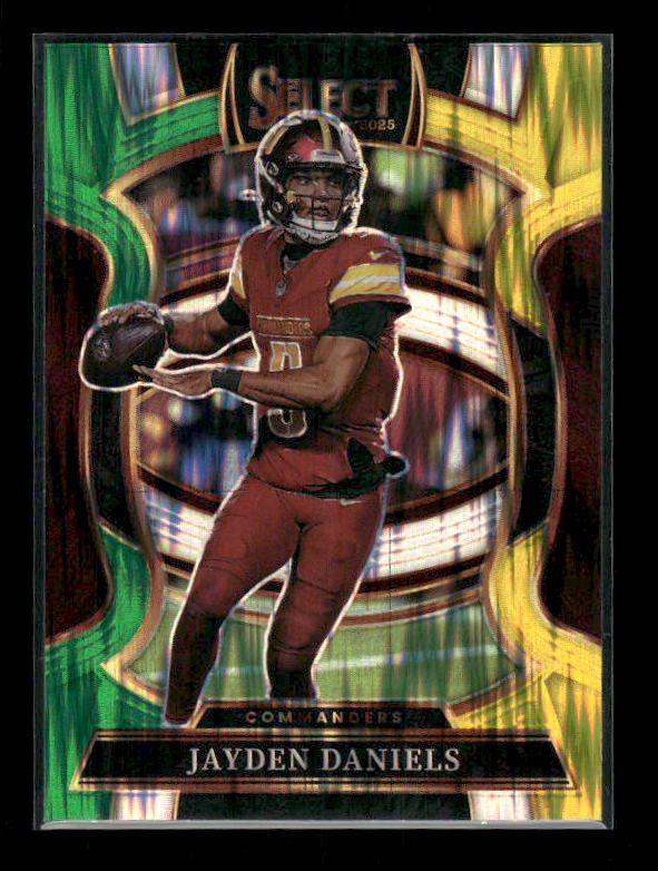 Jayden Daniels - 2025 Select Football - Green & Yellow Shock