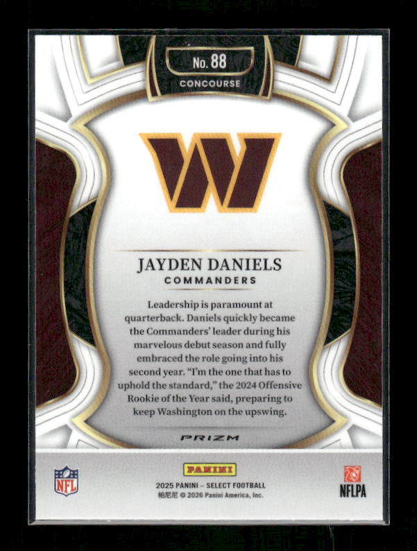 Jayden Daniels - 2025 Select Football - Green & Yellow Shock