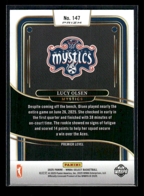 Lucy Olsen - 2025 Select WNBA - Premier Silver Prizm - Rookie