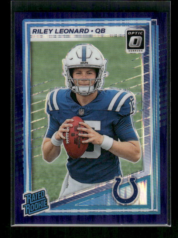 Riley Leonard - 2025 Optic Football - Purple Shock - Rated Rookie