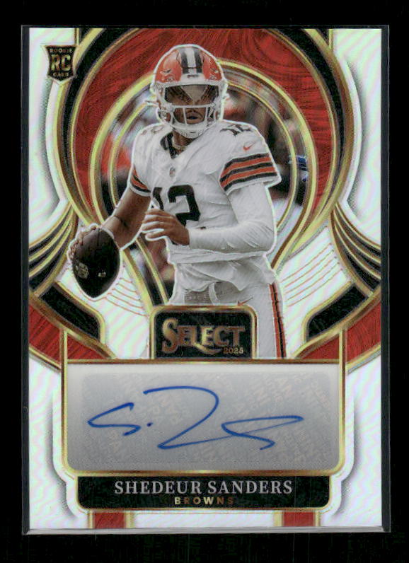 Shedeur Sanders - 2025 Select Football - Silver Select Signatures Prizm Auto - Rookie