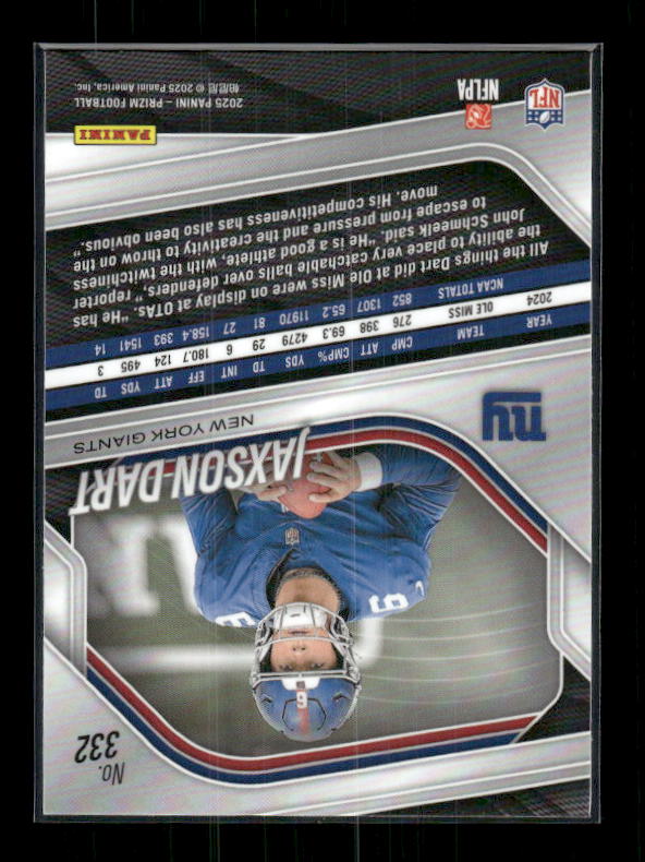 Jaxson Dart - 2025 Prizm Football - Rookie