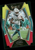 Jaylen Waddle - 2021 Select Football - Red & Yellow Die Cut - Rookie