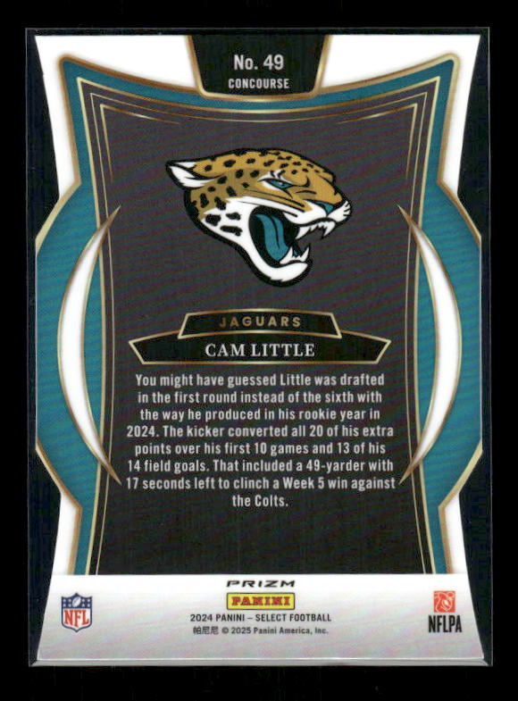 Cam Little - 2024 Select Football - Silver Die Cut - Rookie