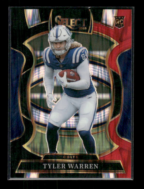 Tyler Warren - 2025 Select Football - Black & Red Shock - Rookie
