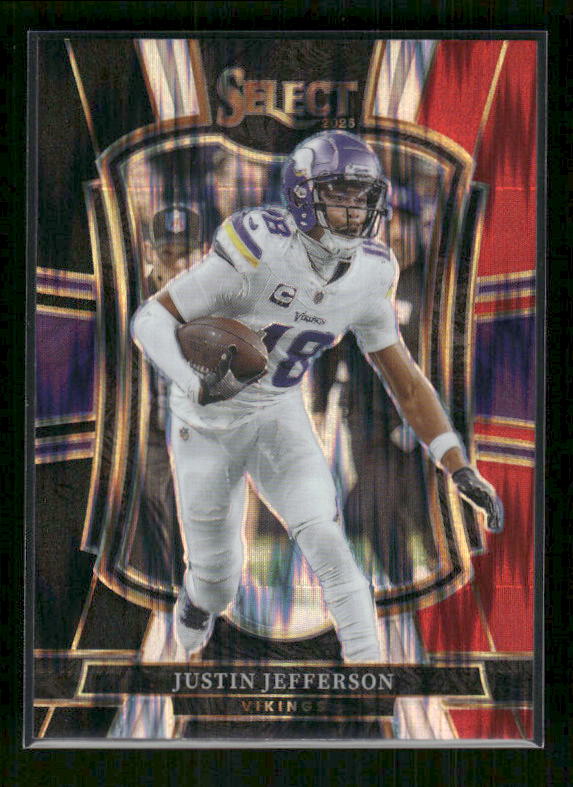 Justin Jefferson - 2025 Select Football - Black & Red Shock