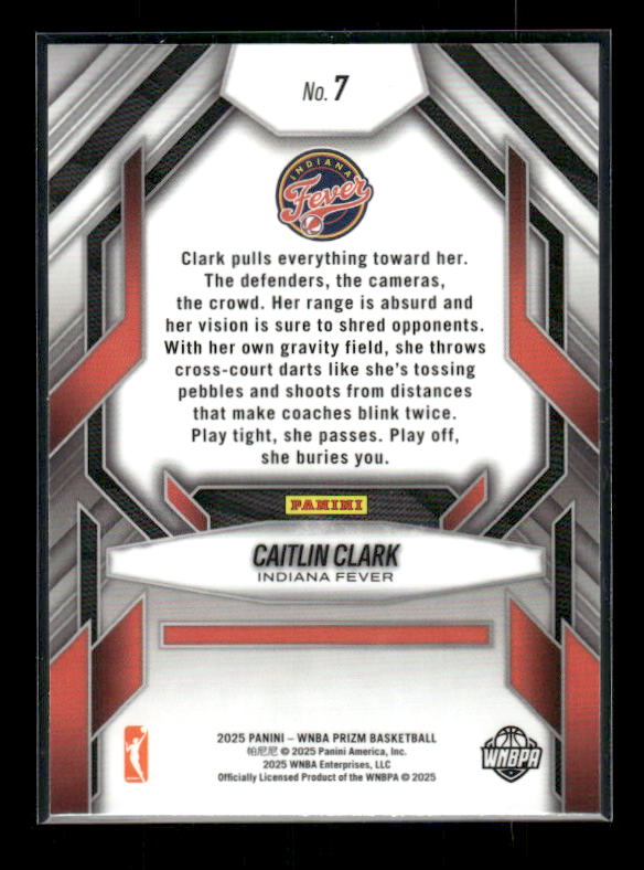 Caitlin Clark - 2025 Prizm WNBA - Fearless