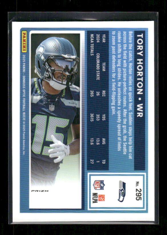 Tory Horton - 2025 Donruss Optic Football - Purple Shock - Rated Rookie