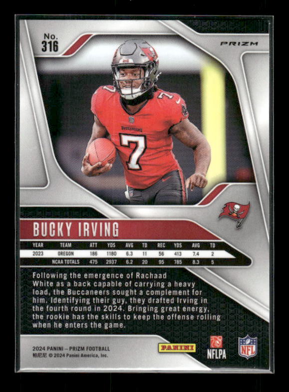 Bucky Irving - 2024 Panini Prizm Football - Green Wave - Rookie