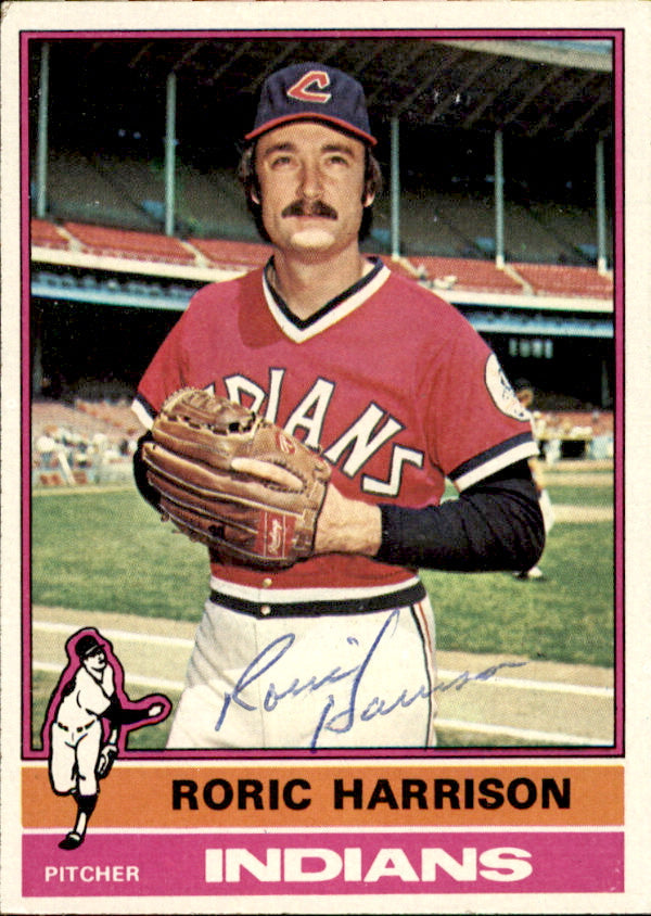 Roric Harrison Autographed 1976 TOPPS Card #547 Cleveland Indians 183429